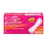 Carefree&nbsp;Body Shape&nbsp;maximum protection pantiliners, unscented, for sizes 14+ Full-Size Picture